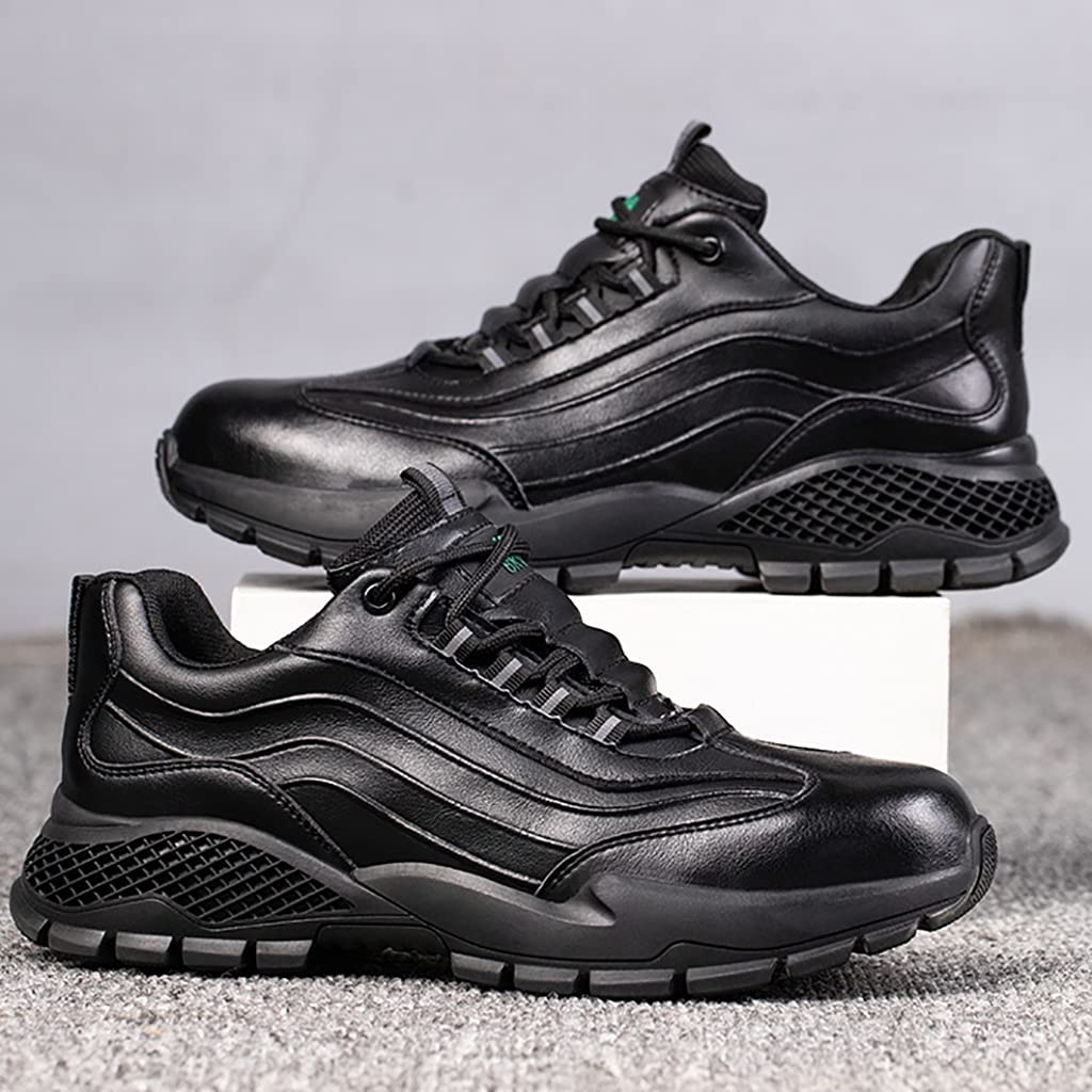 レザー安全靴 黒色 Amazon.co.jp: 安全靴 ブラックマイクロファイバーレザー断熱材6kV安全